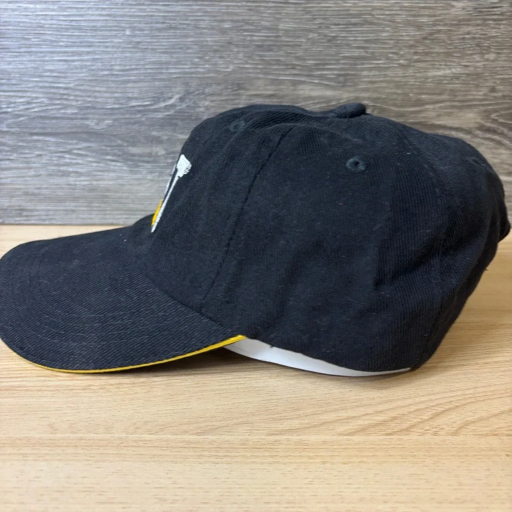 CAT Hat Cap Strap Back Black Outdoors Work Wear One Size Adjustable Mens‎